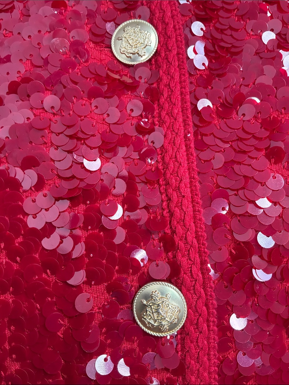 J.Crew Mariner Red Sequin Jacket New Without Tags Size L - Picture 12 of 16